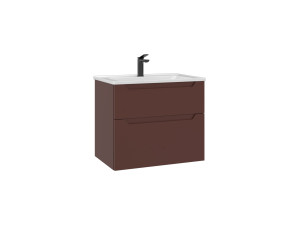Waschtischunterschrank „Messina 65 v2“ – 65 x 45 x 55 cm – Matte Red