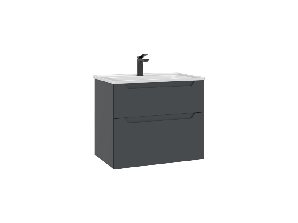 Waschtischunterschrank „Messina 65 v2“ – 65 x 45 x 55 cm – Anthrazit matt