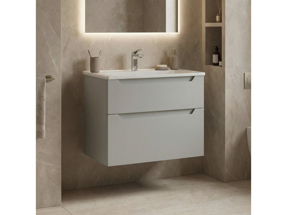 Waschtischunterschrank „Messina 65 v2“ – 65 x 45 x 55 cm – Matt-Cashmere