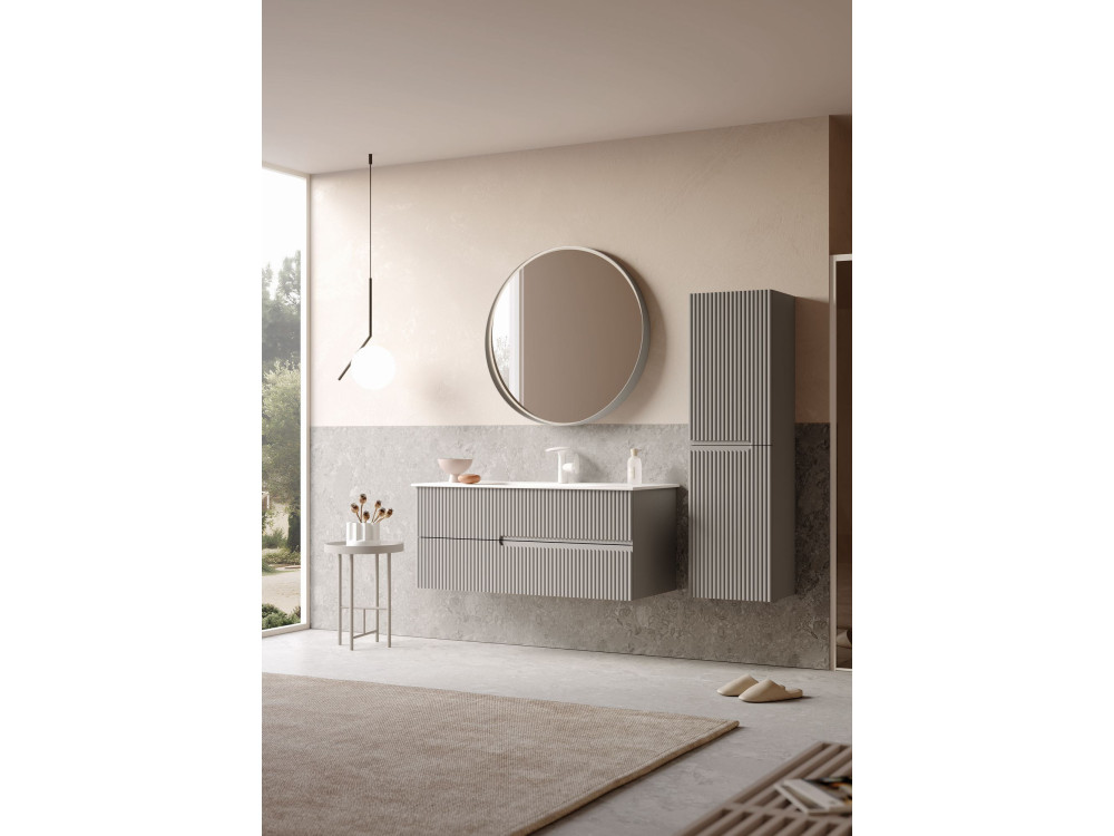 Waschtischunterschrank „Moonlight 120“ – 121 x 51 x 51 cm – Matte Mink
