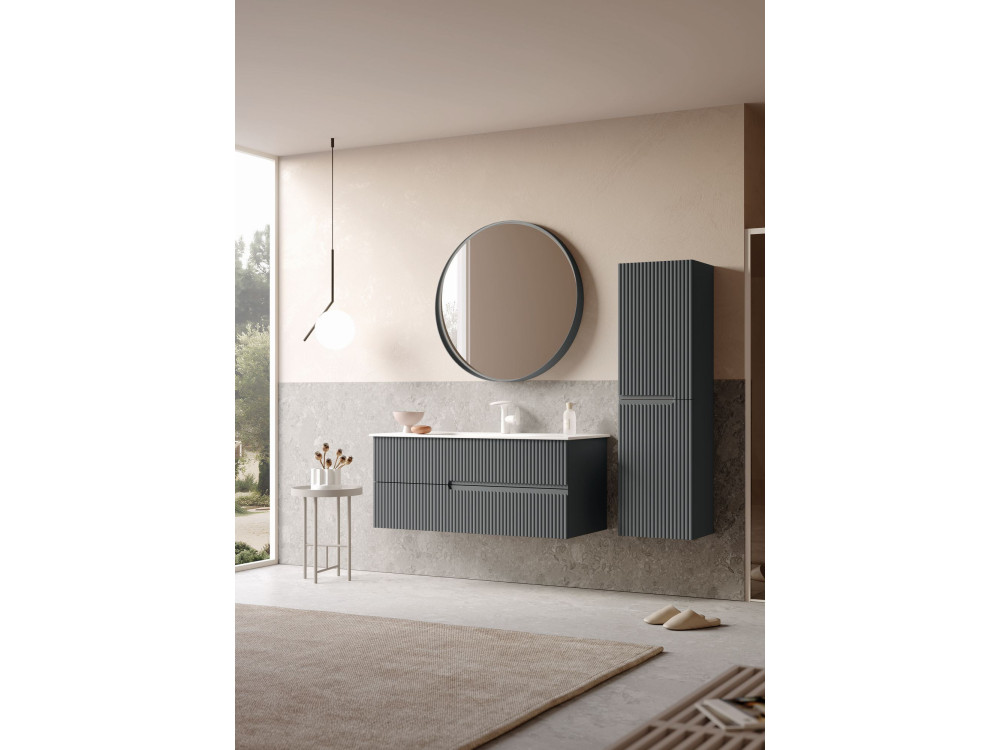 Waschtischunterschrank „Moonlight 120“ – 121 x 51 x 51 cm – Anthrazit matt