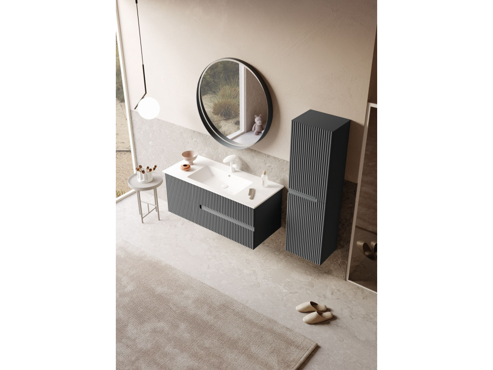 Waschtischunterschrank „Moonlight 120“ – 121 x 51 x 51 cm – Anthrazit matt
