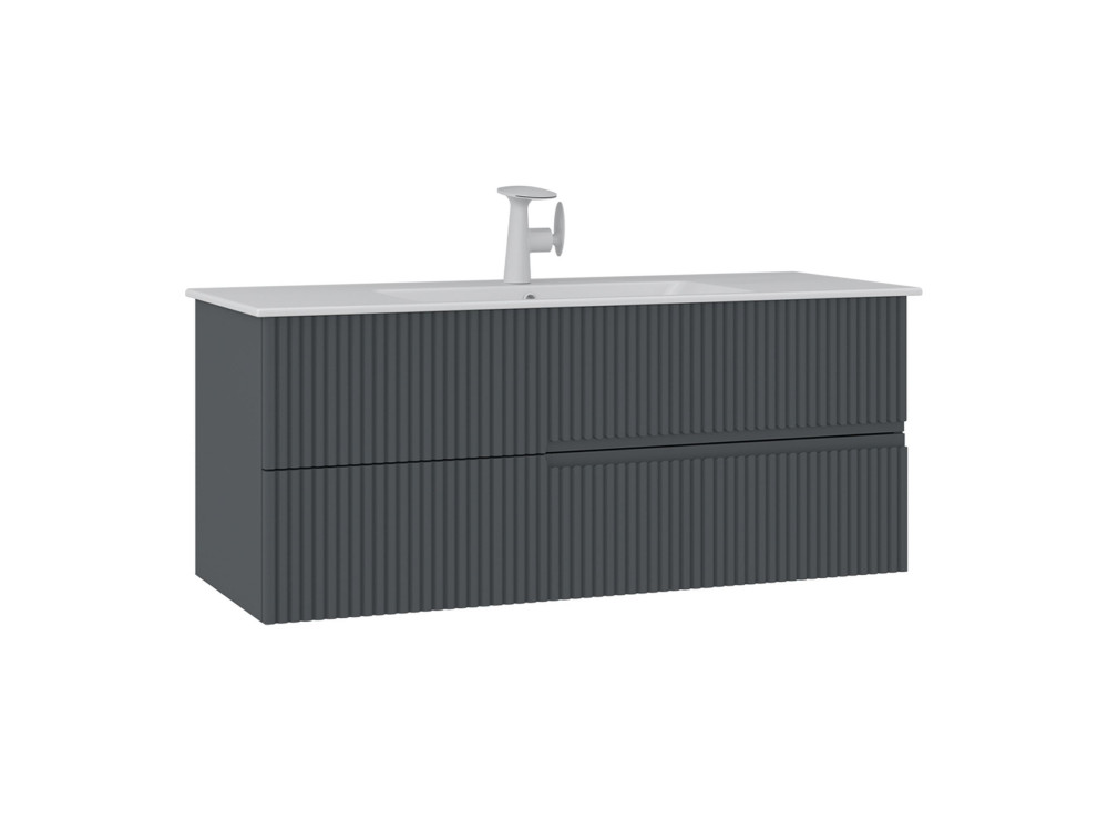 Waschtischunterschrank „Moonlight 120“ – 121 x 51 x 51 cm – Anthrazit matt