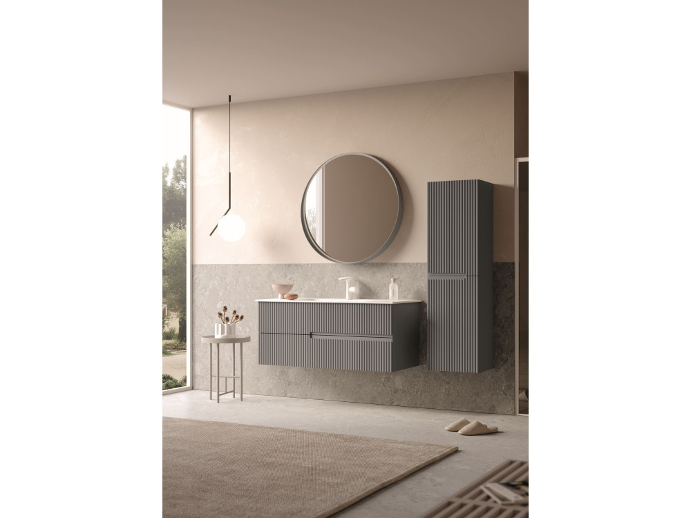 Waschtischunterschrank „Moonlight 120“ – 121 x 51 x 51 cm – Mattgrau