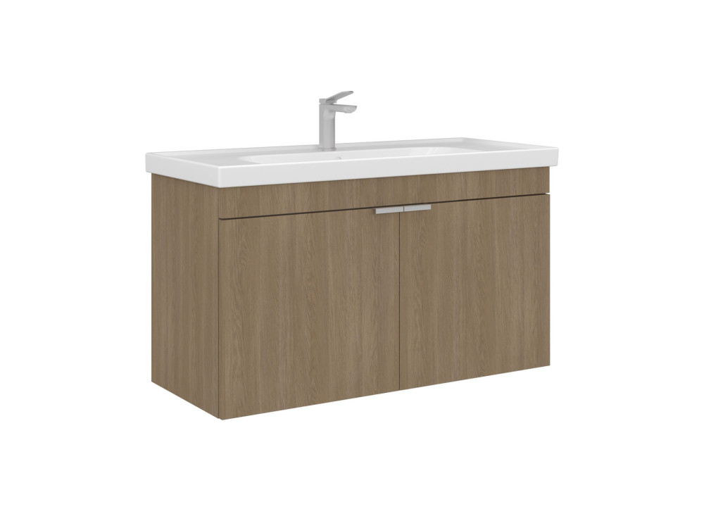 Waschtischunterschrank „Desna 100“ – 100 x 45 x 58 cm – Sonomo Oak