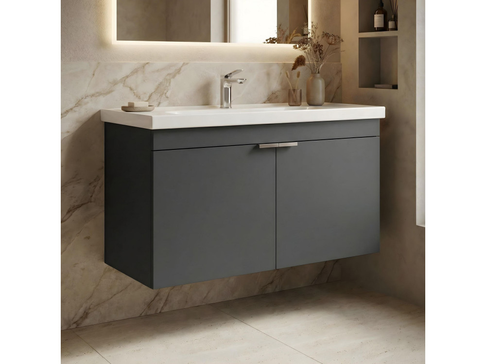 Waschtischunterschrank „Desna 100“ – 100 x 45 x 58 cm – Anthrazit matt