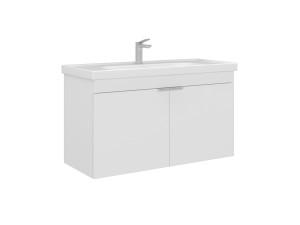 Waschtischunterschrank „Desna 100“ – 100 x 45 x 58 cm – Mattweiß