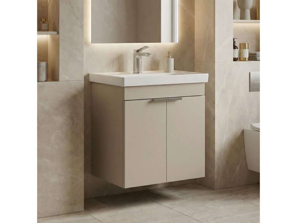 Waschtischunterschrank „Desna 50“ – 50 x 38 x 58 cm – Sand