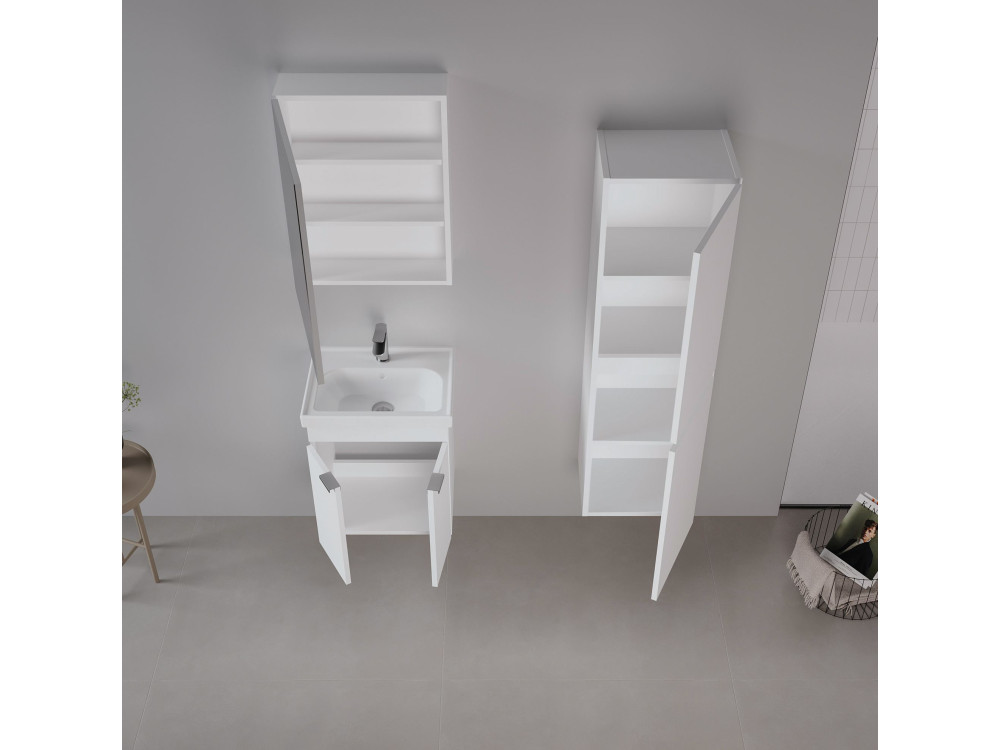 Waschtischunterschrank „Desna 50“ – 50 x 38 x 58 cm – Mattweiß
