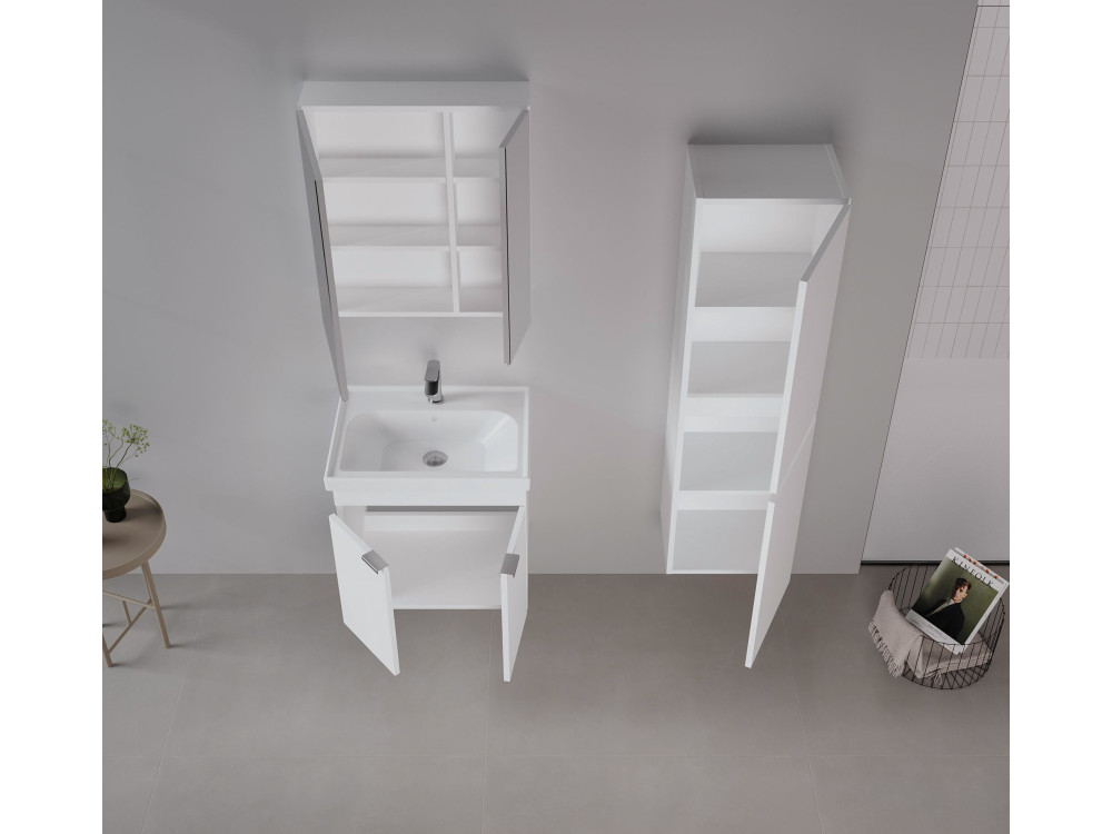 Waschtischunterschrank „Desna 60“ – 60 x 45 x 58 cm – Mattweiß