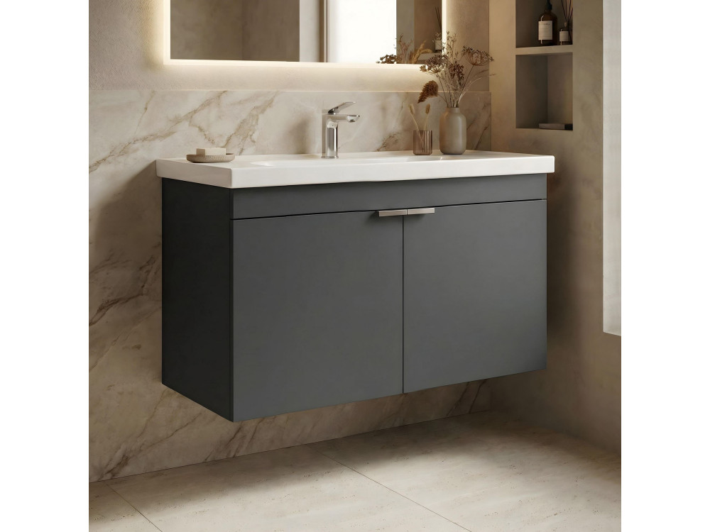 Waschtischunterschrank „Desna 80“ – 80 x 45 x 58 cm – Anthrazit matt