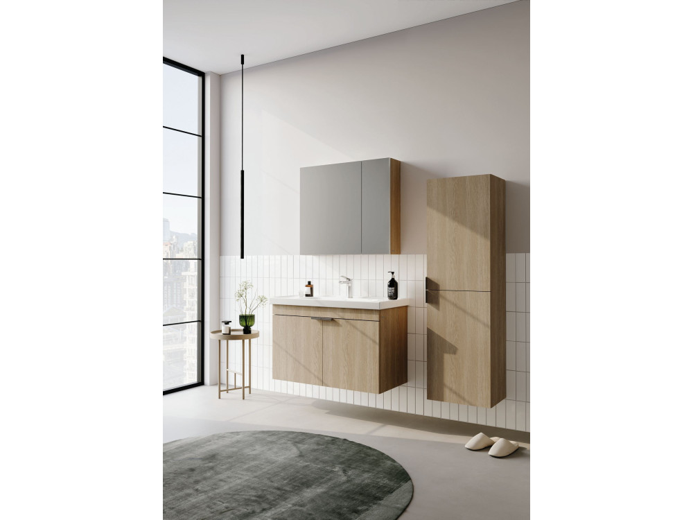 Waschtischunterschrank „Desna 80“ – 80 x 45 x 58 cm – Sonomo Oak
