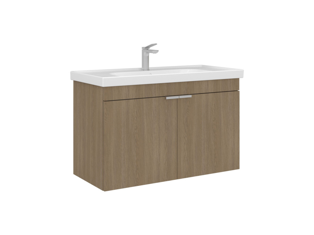 Waschtischunterschrank „Desna 90“ – 90 x 45 x 58 cm – Sonomo-Eiche