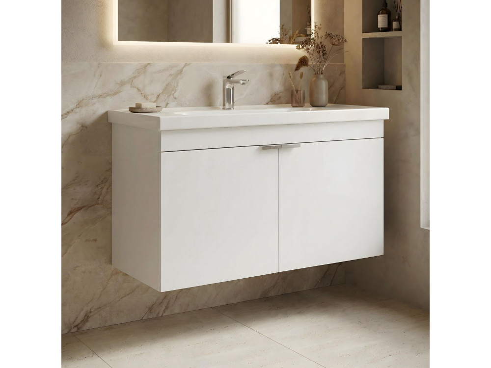 Waschtischunterschrank „Desna 90“ – 90 x 45 x 58 cm – Mattweiß