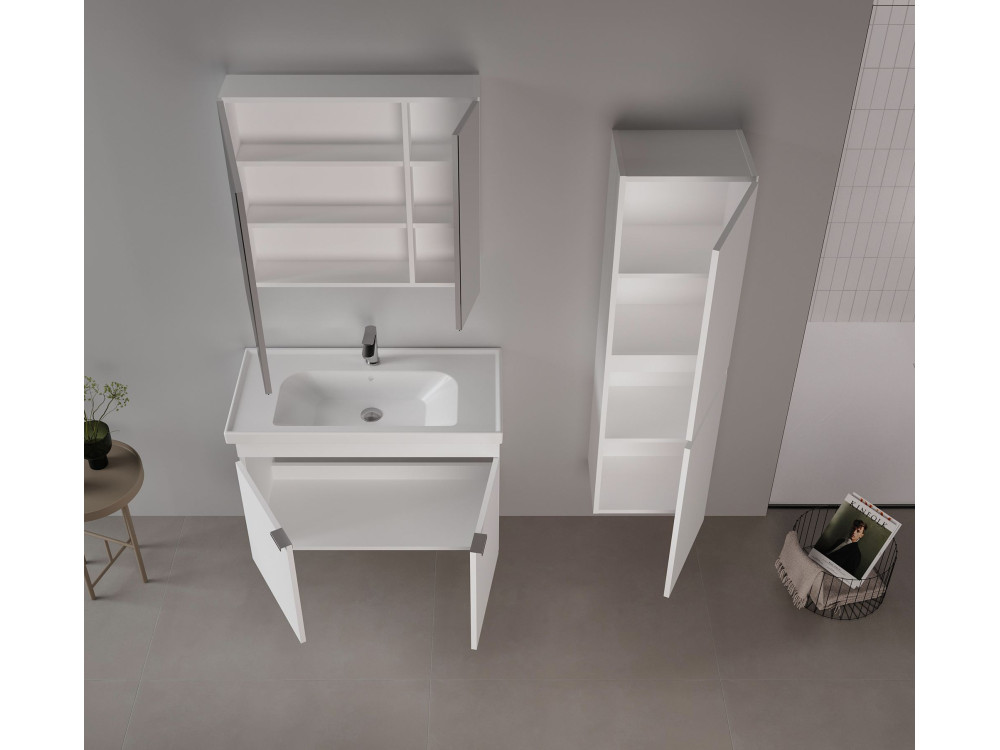 Waschtischunterschrank „Desna 90“ – 90 x 45 x 58 cm – Mattweiß