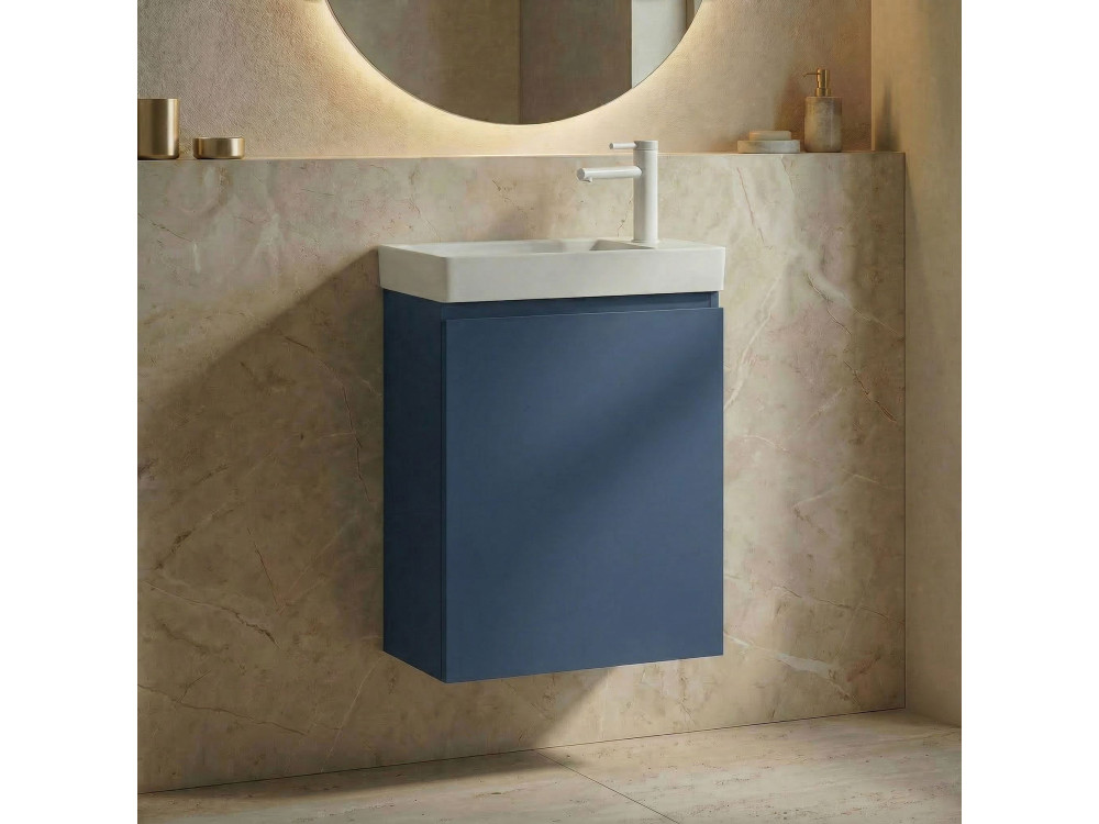 Waschtischunterschrank „Ferla 40“ – 40 x 22 x 50 cm – Petrolblau