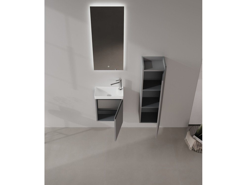 Waschtischunterschrank „Ferla 40“ – 40 x 22 x 50 cm – Mattgrau