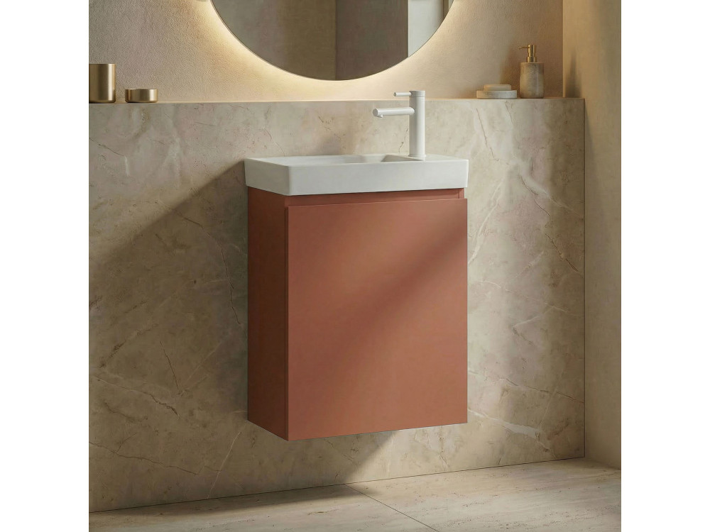 Waschtischunterschrank „Ferla 40“ – 40 x 22 x 50 cm – Matte Cinnamon