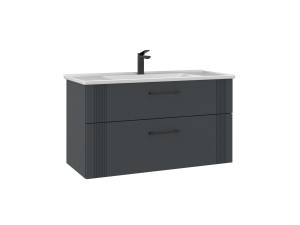 Waschtischunterschrank „Bari 100 v2“ – 100 x 45 x 55 cm – Anthrazit matt