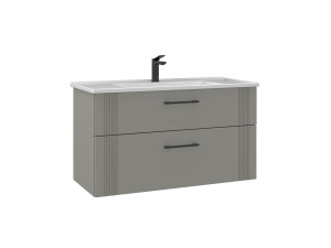 Waschtischunterschrank „Bari 100 v2“ – 100 x 45 x 55 cm – Matt-Cashmere
