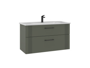 Waschtischunterschrank „Bari 100 v2“ – 100 x 45 x 55 cm – Matte Green