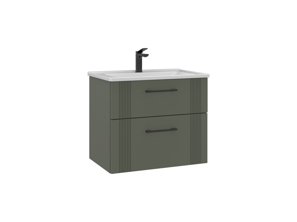 Waschtischunterschrank „Bari 65 v2“ – 65 x 45 x 55 cm – Matte Green