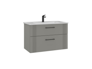 Waschtischunterschrank „Bari 85 v2“ – 85 x 45 x 55 cm – Matt-Cashmere