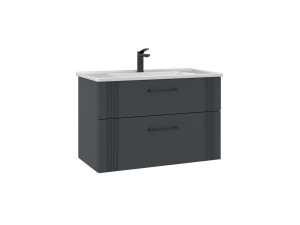 Waschtischunterschrank „Bari 85 v2“ – 85 x 45 x 55 cm – Anthrazit matt