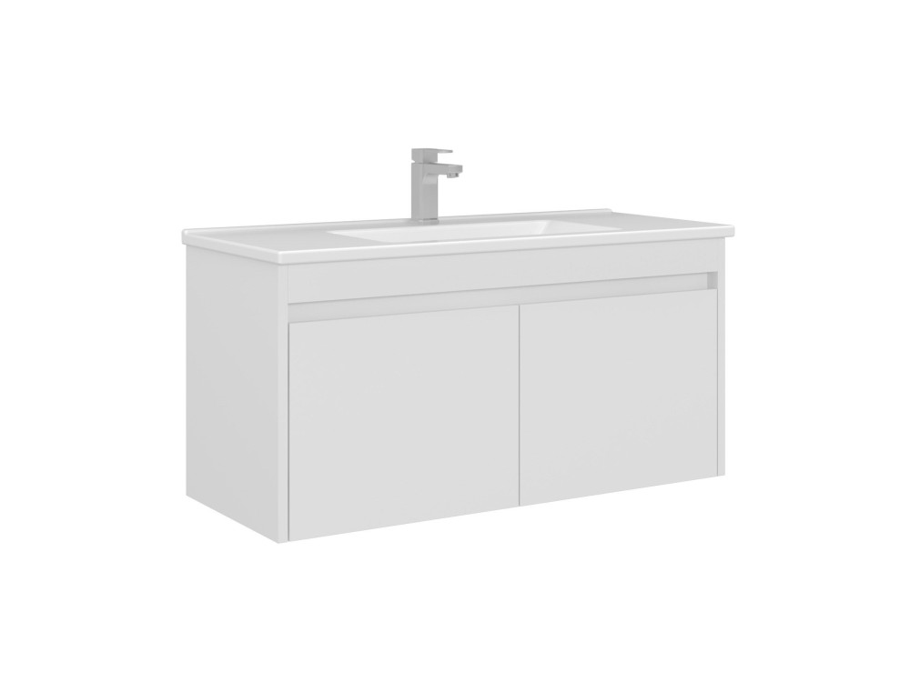 Waschtischunterschrank „Arno 100“ – 100 x 45 x 52 cm – Weiß