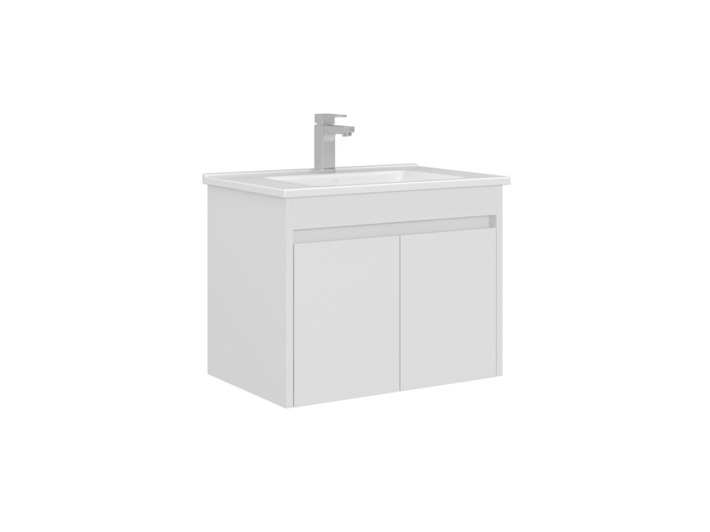Waschtischunterschrank „Arno 65“ – 65 x 45 x 52 cm – Weiß