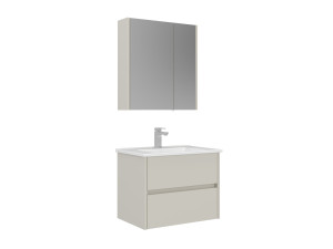 Waschtisch-Set mit Spiegel (2-teilig) „Arno 65“ – 65 x 45 x 52 cm – Cashmere