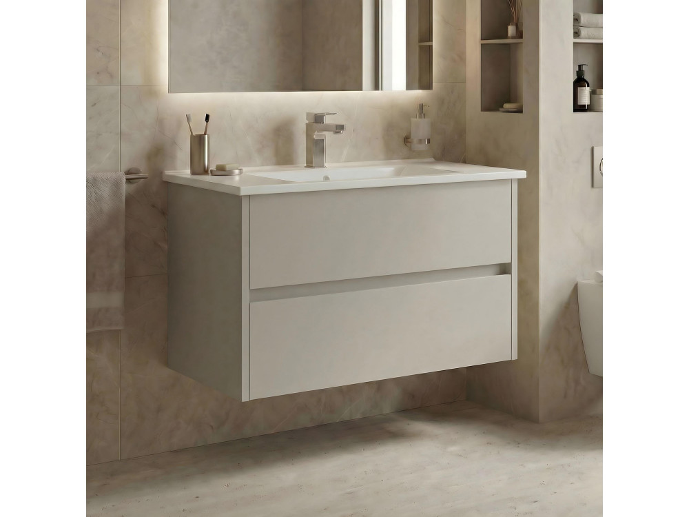 Waschtischunterschrank „Arno 85“ – 85 x 45 x 52 cm – Cashmere