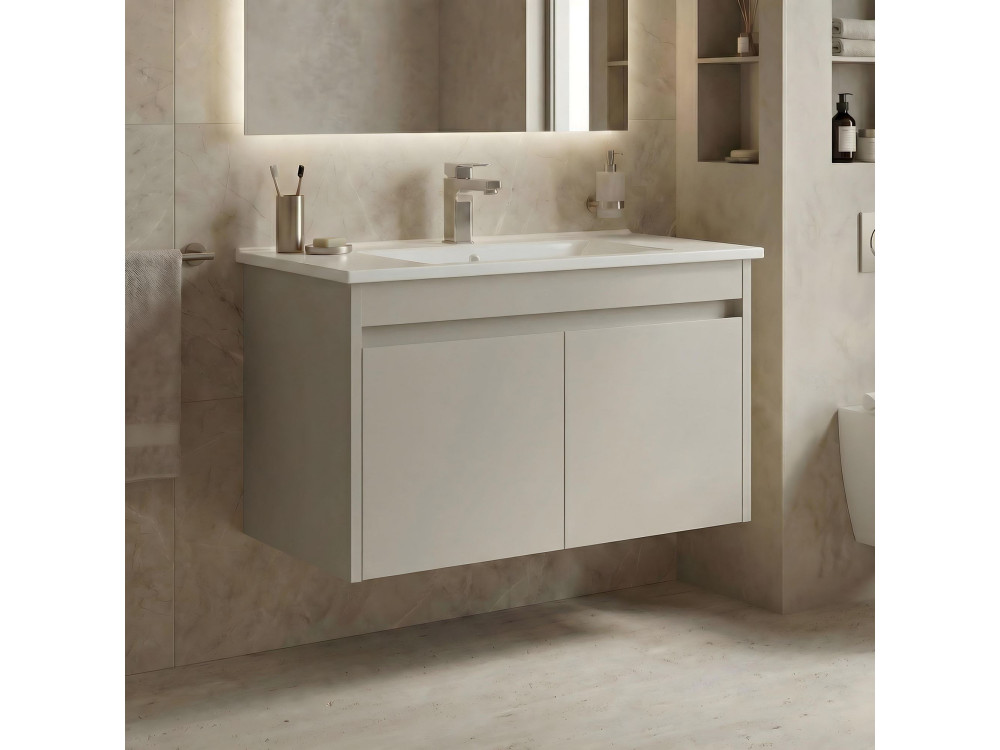Waschtischunterschrank „Arno 85“ – 85 x 45 x 52 cm – Cashmere