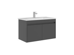 Waschtischunterschrank „Arno 85“ – 85 x 45 x 52 cm – Grau