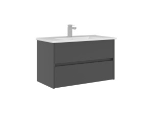 Waschtischunterschrank „Arno 85“ – 85 x 45 x 52 cm – Anthrazit