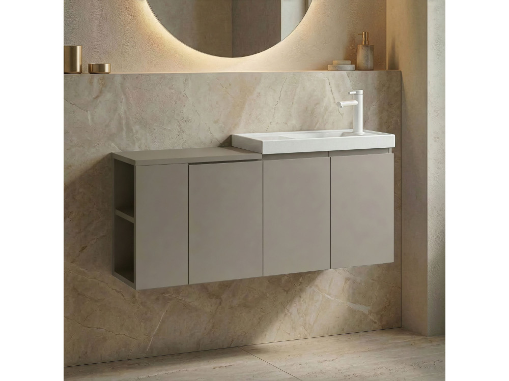 Waschtischunterschrank „Ferla 110“ – 110 x 22 x 45 cm – Matt Mink