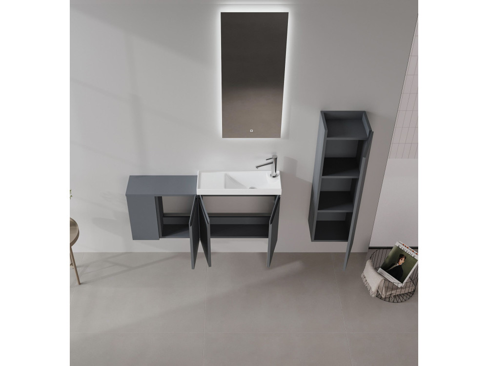 Waschtischunterschrank „Ferla 110“ – 110 x 22 x 45 cm – Anthrazit matt