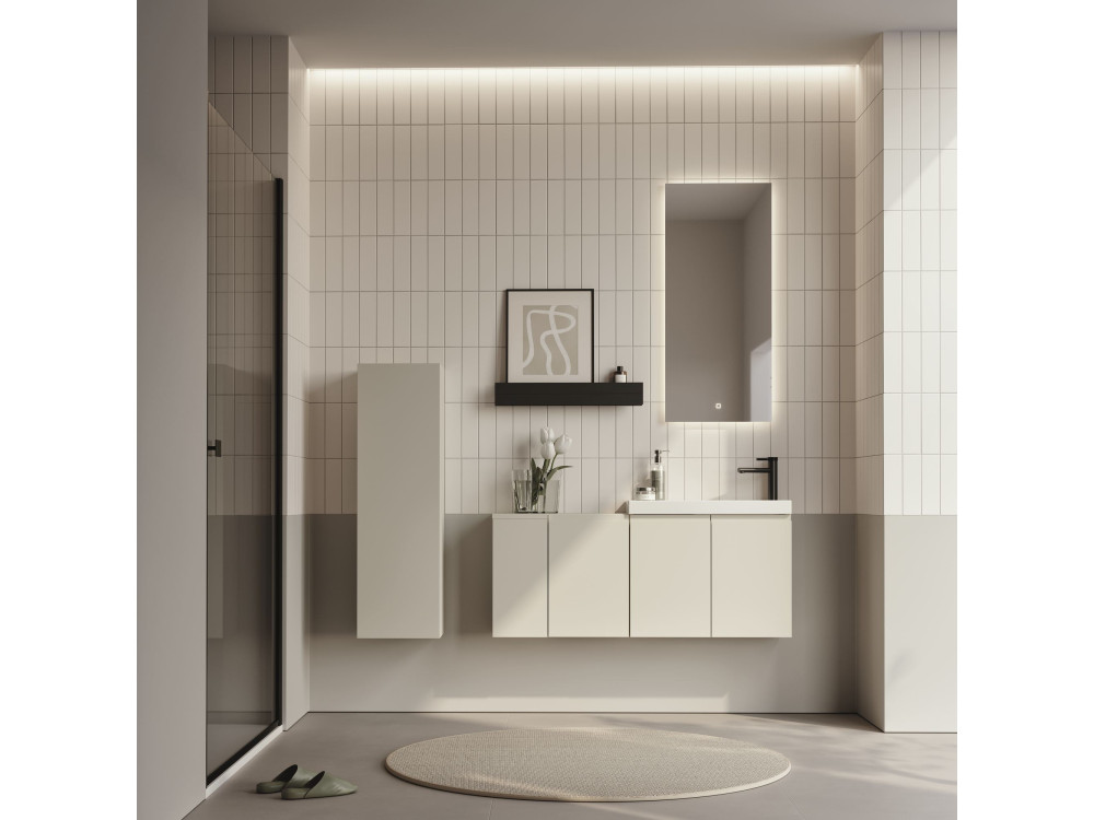 Waschtischunterschrank „Ferla 110“ – 110 x 22 x 45 cm – Matt-Kaschmir