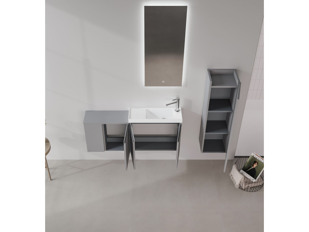 Waschtischunterschrank „Ferla 110“ – 110 x 22 x 45 cm – Mattgrau