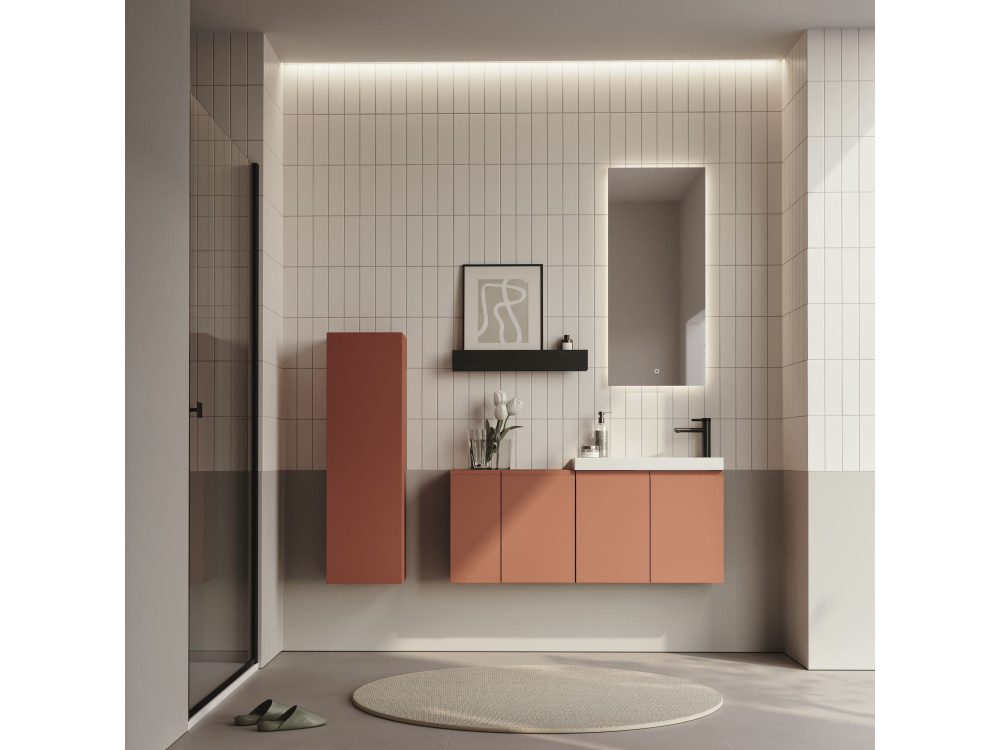 Waschtischunterschrank „Ferla 110“ – 110 x 22 x 45 cm – Matte Cinnamon