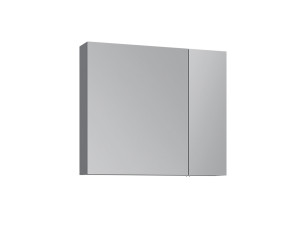 Badezimmerschrank mit Spiegel „Nuvola 80 v2“ – 75 x 16 x 66 cm – Grau