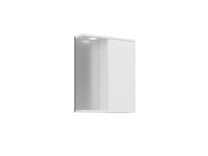Badezimmerschrank mit Spiegel „Purus 55“ – 56 x 18 x 68 cm – Weiß