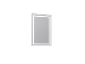 Dekorativer Holzspiegel „Craft 60 x 90 v2“ – 60 x 10 x 90 cm – Mattweiß