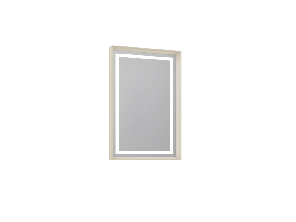 Dekorativer Holzspiegel „Craft 60 x 90 v2“ – 60 x 10 x 90 cm – Matt Mink