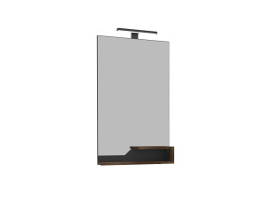 Dekorativer Holzspiegel „Galia 60“ – 60 x 14 x 100 cm – Dark Walnut