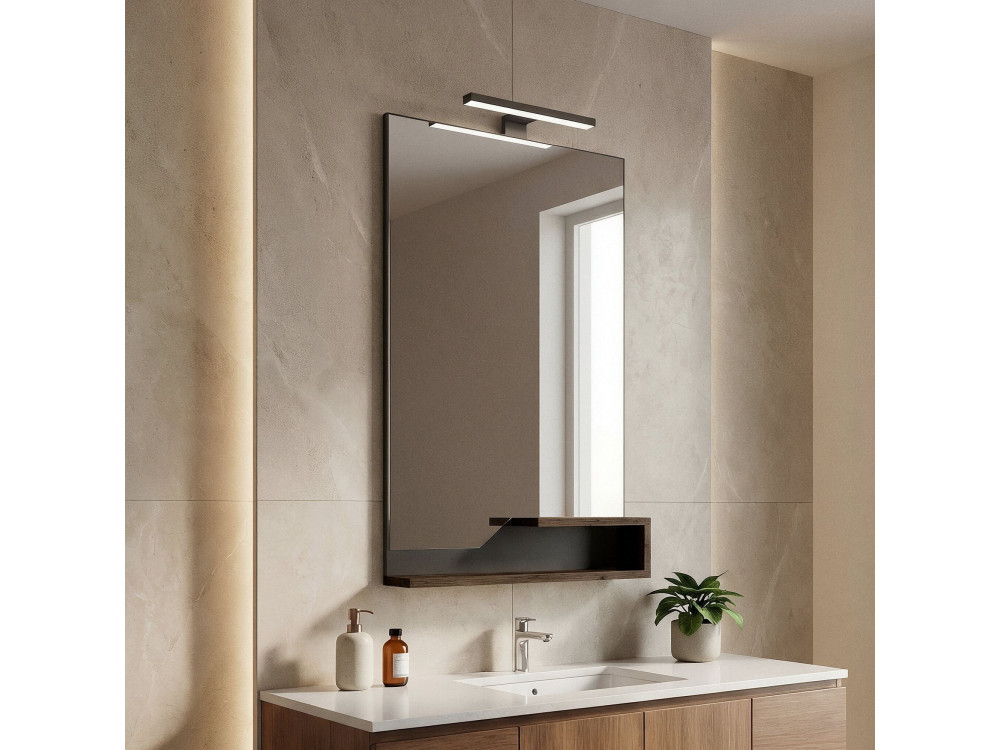 Dekorativer Holzspiegel „Galia 60“ – 60 x 14 x 100 cm – Dark Walnut