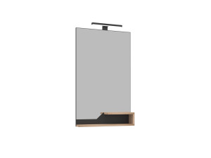 Dekorativer Holzspiegel „Galia 60“ – 60 x 14 x 100 cm – Eiche