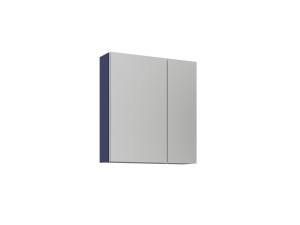 Badezimmerschrank mit Spiegel „Bari 60“ – 60 x 16 x 66 cm – Mattes Marineblau