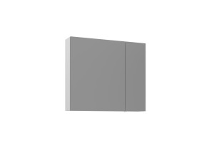 Badezimmerschrank mit Spiegel „Bari 80“ – 75 x 16 x 66 cm – Mattweiß