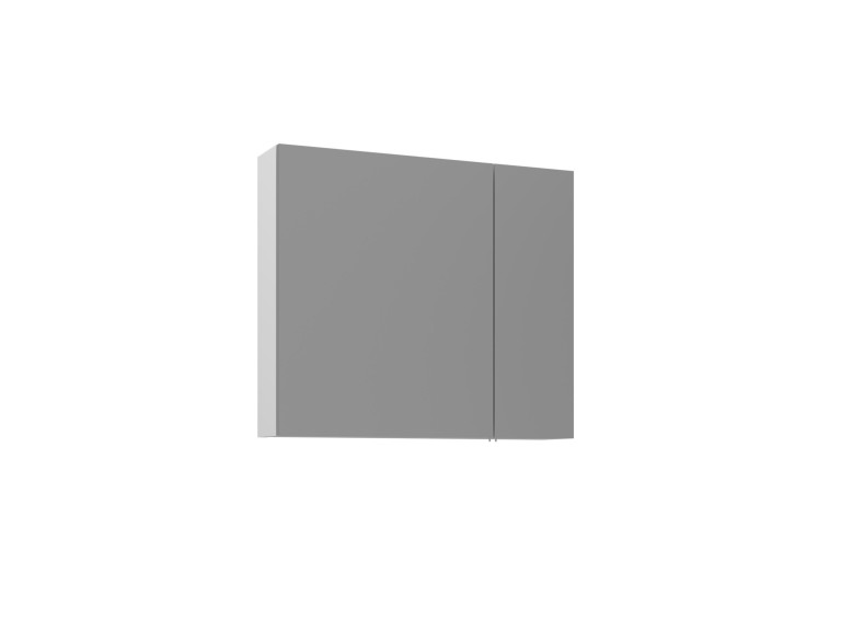 Badezimmerschrank mit Spiegel „Bari 80“ – 75 x 16 x 66 cm – Mattweiß